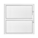 Ver imagem 2 de Vitro Basculante P/ Banheiro 40x40 Alumínio Branco Canelado