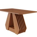 Ver imagem 2 de Mesa Agata 130 cm sem Vidro Estilo Moderno Marrom/Cinamomo