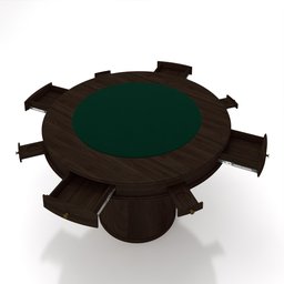 Conjunto Mesa de Jogos Carteado Bellagio Tampo Reversível e 4 Cadeiras Madeira Poker Base Cone Velud - 2