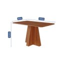 Ver imagem 3 de Mesa Maite 130 cm sem Vidro Marrom/Cinamomo