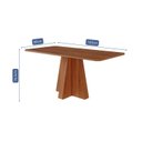 Ver imagem 3 de Mesa Maite 160 cm sem Vidro Marrom/Cinamomo
