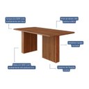 Ver imagem 5 de Mesa de Jantar 6 Lugares 180cm Retangular Ester Marrom/Cinamomo
