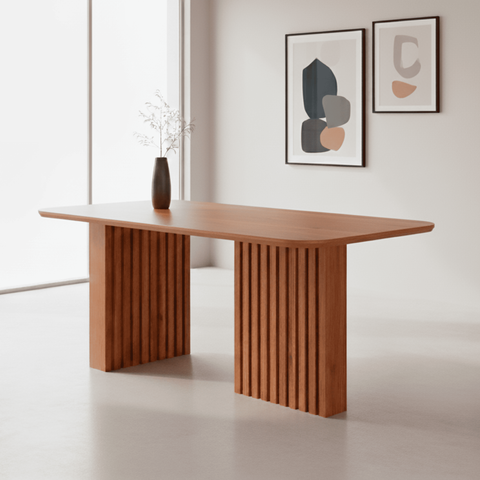 Mesa de Jantar 6 Lugares 180cm Retangular Ester Marrom/Cinamomo