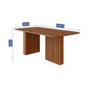 Ver imagem 4 de Mesa de Jantar 6 Lugares 180cm Retangular Ester Marrom/Cinamomo