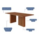 Ver imagem 5 de Mesa de Jantar 6 Lugares 210cm Retangular Ester Marrom/Cinamomo