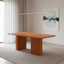 Ver imagem 1 de Mesa de Jantar 6 Lugares 210cm Retangular Ester Marrom/Cinamomo