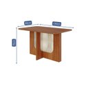 Ver imagem 3 de Mesa para Sala de Jantar Louise 130cm sem Vidro Marrom/Cinamomo