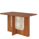Ver imagem 2 de Mesa para Sala de Jantar Louise 130cm sem Vidro Marrom/Cinamomo