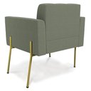 Ver imagem 4 de Poltrona Sala Estar Pé Ferro Dourado Kit 2 Elisa Bouclê Menta D03 - D'Rossi