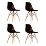 Conjunto Sala de Jantar Mesa Madeira Maciça com 6 Cadeiras Eames Espresso Móveis - 4