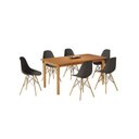 Ver imagem 2 de Conjunto Sala de Jantar Mesa Madeira Maciça com 6 Cadeiras Eames Espresso Móveis