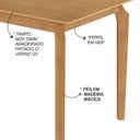 Ver mais imagens de Conjunto Sala de Jantar Mesa Madeira Maciça com 6 Cadeiras Eames Espresso Móveis Marrom/Preto