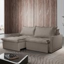 Ver imagem 1 de Sofá Cama Amsterdã Caixa Zero 180m Retrátil e Reclinável com Almofadas Soltas - Movenzo Estofados