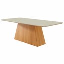 Ver imagem 2 de Mesa para Sala De Jantar Helena 210 x 100 cm e 6 Cadeiras Juliana Cimol Nature/Off-White/Madeira/Nud