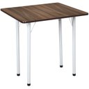 Ver imagem 1 de Conjunto Sala de Jantar Tubular Nádia MDP Marrom/Branco