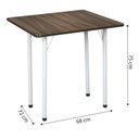 Ver imagem 2 de Conjunto Sala de Jantar Tubular Nádia MDP Marrom/Branco