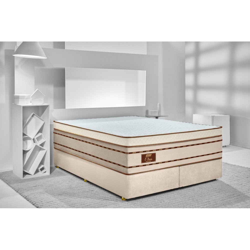 Cama Box Casal Queen Size 158x198x79cm Class Gazin Colchões Megasul