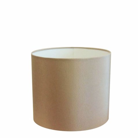 Cúpula Abajur e Luminária em Tecido Cilíndrica Vivare Cp-8015 Ø35x25cm - Bocal Europeu - Palha