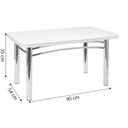 Ver imagem 2 de Mesa para Sala de Jantar Adriana Cromado/Branco