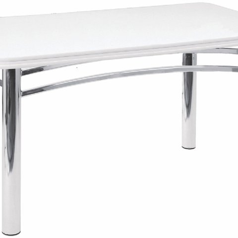 Mesa para Sala de Jantar Adriana Cromado/Branco