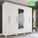 Ver mais imagens de Guarda-roupa Casal 8 Portas 4 Gavetas com Espelho com Pés Montreal 100% Mdf Montreal