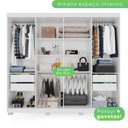 Ver imagem 4 de Guarda-roupa Casal 8 Portas 4 Gavetas com Espelho com Pés Montreal 100% Mdf Montreal