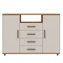 Ver imagem 3 de Cômoda 4 Gavetas 2 Portas Berlim 136cm Genialflex