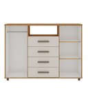 Ver imagem 4 de Cômoda 4 Gavetas 2 Portas Berlim 136cm Genialflex