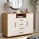 Ver imagem 1 de Cômoda 4 Gavetas 2 Portas Berlim 136cm Genialflex