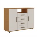 Ver imagem 6 de Cômoda 4 Gavetas 2 Portas Berlim 136cm Genialflex