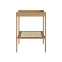 Ver imagem 3 de Mesa Lateral Quadrada com Prateleira 43cm Palhinha Pé Metal Oslo