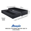 Ver imagem 5 de Base Box Cama Viúva com Gaveta Sapateira para Colchão 120x203 Cm Linho
