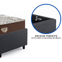 Ver imagem 2 de Base Box Cama Viúva com Gaveta Sapateira para Colchão 120x203 Cm Linho