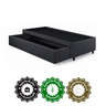Base Box Cama Viúva com Gaveta Sapateira para Colchão 120x203 Cm Linho - 9