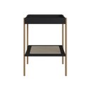 Ver imagem 3 de Mesa Lateral Quadrada com Prateleira 43cm Palhinha Pé Metaloslo