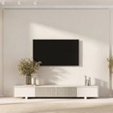 Ver imagem 1 de Rack Ripado com Painel TV até 86 Polegadas Planejado 280x230cm Aruá CabeCasa MadeiraOriginals Off White