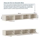 Ver imagem 5 de Rack Ripado com Painel TV até 86 Polegadas Planejado 280x230cm Aruá CabeCasa MadeiraOriginals Off White