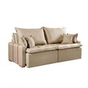 Ver imagem 3 de Sofá Cama Orfeu 2.00 2 Lugares Retrátil 200cm Caramelo Linho Capuccino