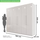 Ver imagem 3 de Guarda-roupa Casal 6 Portas 4 Gavetas Atlanta Atlanta
