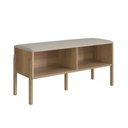 Ver imagem 4 de Sapateira Banco Estofada 93cm Pé Madeira Oslo Bege/Hanover
