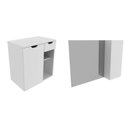 Ver imagem 2 de Conjunto de Banheiro com Gabinete Suspenso 60cm e Espelheira 80cm Branco