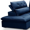 Ver imagem 6 de Sofá 3 Lugares Retrátil Reclinável Chaise Esquerdo 258cm Bergen F04 Veludo Azul - Lyam Decor