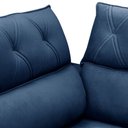 Ver imagem 5 de Sofá 3 Lugares Retrátil Reclinável Chaise Esquerdo 258cm Bergen F04 Veludo Azul - Lyam Decor