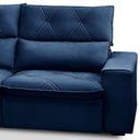 Ver imagem 7 de Sofá 3 Lugares Retrátil Reclinável Chaise Esquerdo 258cm Bergen F04 Veludo Azul - Lyam Decor