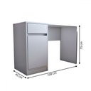Ver imagem 4 de Mesa Escrivaninha Alune 1 Porta 1 Gaveta Branco - Panorama Móveis