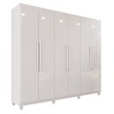 Ver imagem 2 de Guarda-roupa Casal 6 Portas 4 Gavetas com Pés 100% Mdf Atlanta
