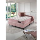 Ver imagem 2 de Conjunto Cama Box Colchão King Size 193x203x67 com Molas Ensacadas Denver Rosa