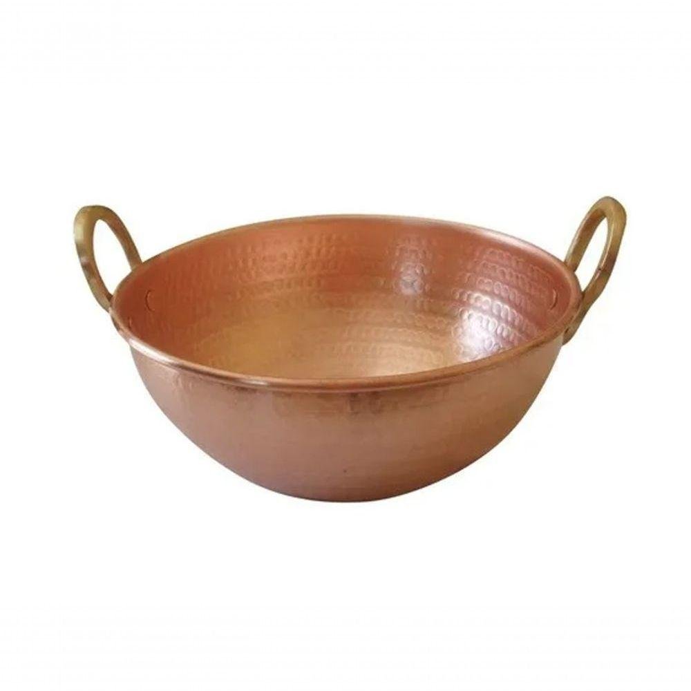 Tacho de Cobre Puro de 40 Litros 57cm Diâmetro