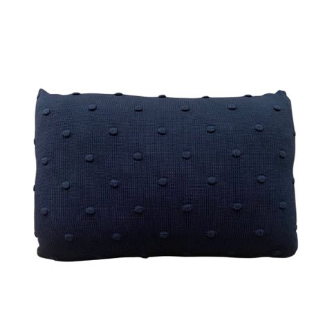 Almofada de Tricô Azul Marinho 35x55cm