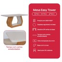 Ver imagem 7 de Conjunto Sala de Jantar Mesa Easy Tower 170x90cm Mdf/vidro com 6 Cadeiras Confort Veludo Amendoa/off